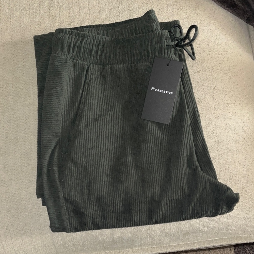 Fabletics Men's Dark Green Corduroy Pants